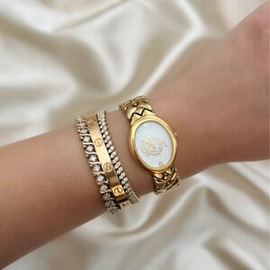 AUTHENTIC RARE VINTAGE DIOR GOLD WATCH